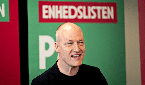 Pelle Dragsted, politisk ordfører i Enhedslisten, holder tale i forbindelse med partiets årsmøde i København, maj 2024