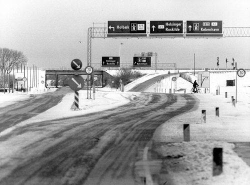Tom motorvej på grund af bilfri søndag under oliekrisen i 1973