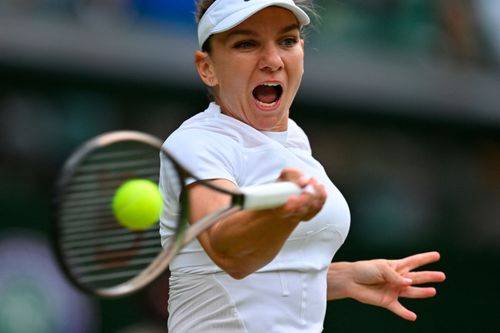 Tinnisspilleren Simona Halep under Wimbledon 2022
