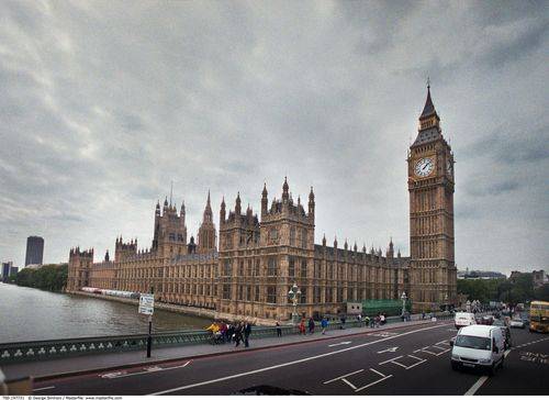 Billede af Big Ben i London og floden Themsen