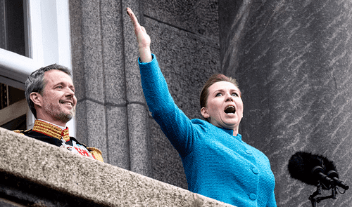 Kong Frederik 10. og Mette Frederiksen