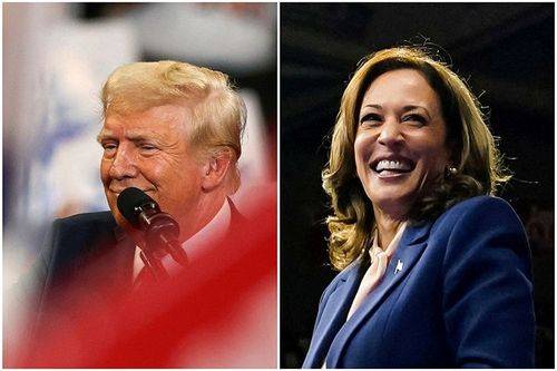 Donald Trump og Kamala Harris