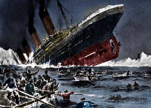 synkende titanic
