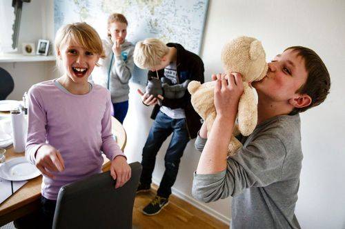Børn til gruppemøde