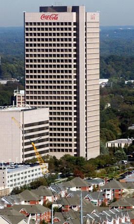 Coca-Colas hovedkvarter i midten af Atlanta 16. oktober 2003. Foto: AP Photo/Ric Feld/Polfoto