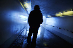 Ungdomskriminalitet. Ung mand i tunnel. Modelfoto. Foto: Scanpix Danmark