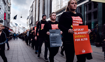 Cirka 250 mennesker gik i 2018 i igennem Københavns gader for at sætte fokus på menneskehandel og slaveri.