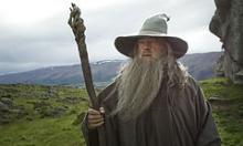 Skuespilleren McKellan som Gandalf i en scene fra filmen Hobbitten.