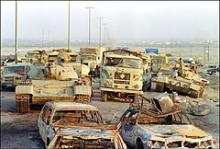 Irakisk militær destruktion. Februar 1991.