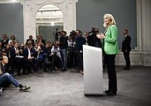 Statsminister Helle Thorning-Schmidt annoncerer folketingsvalg i Spejlsalen på Christiansborg den 27. maj 2015.
