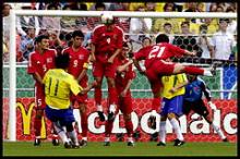 Brasilien-Tyrkiet under VM i 2002.