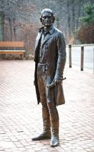 Statuen viser én af USA's grundlæggere, tidligere amerikansk præsident Thomas Jefferson (1801-1809)