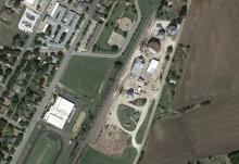 Google Earth. The West Fertilizer Co. Anlæg i Texas. Oktober 2012.