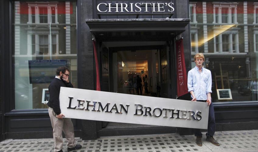 skilt med lehman brothers