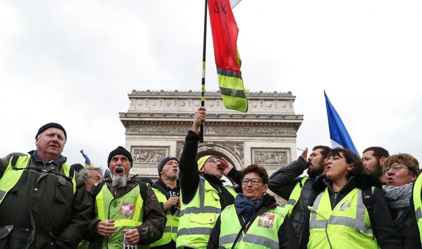 De gule veste ved en demonstration i Paris marts 2019.